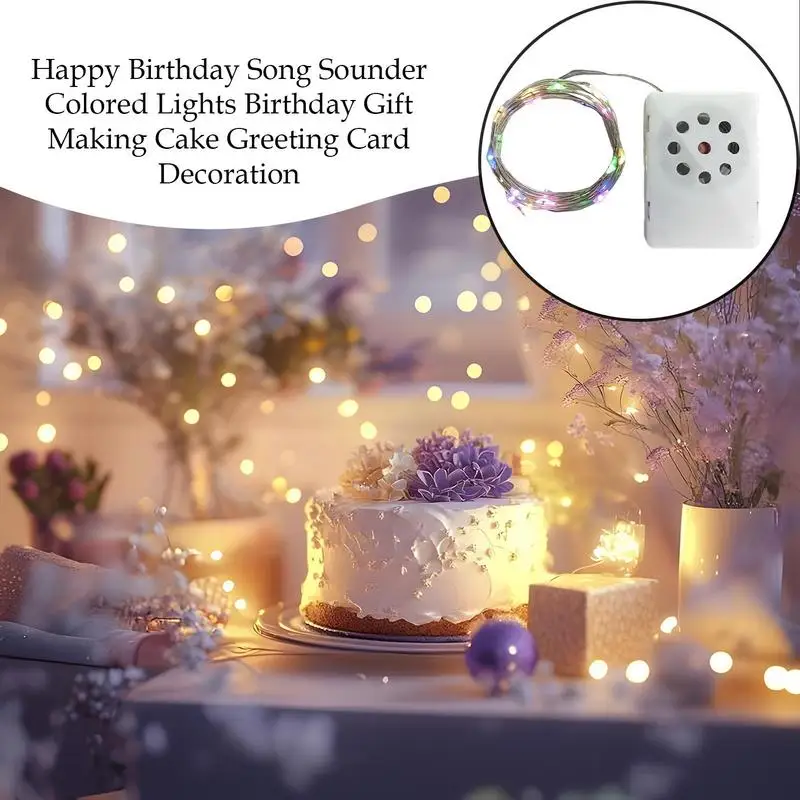Module sonore enregistrable, boîte vocale, haut-parleur musical, jouet, guirlande lumineuse joyeux anniversaire, décorations de fête pour maman, fille, fils, femme