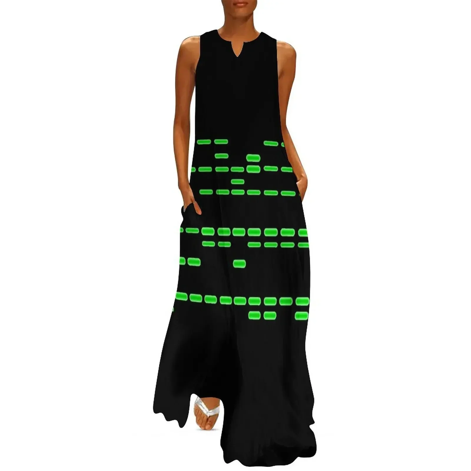 

DNA Green/Black Long Dress dress party night birthday dress for women party dresses women women elegant luxury