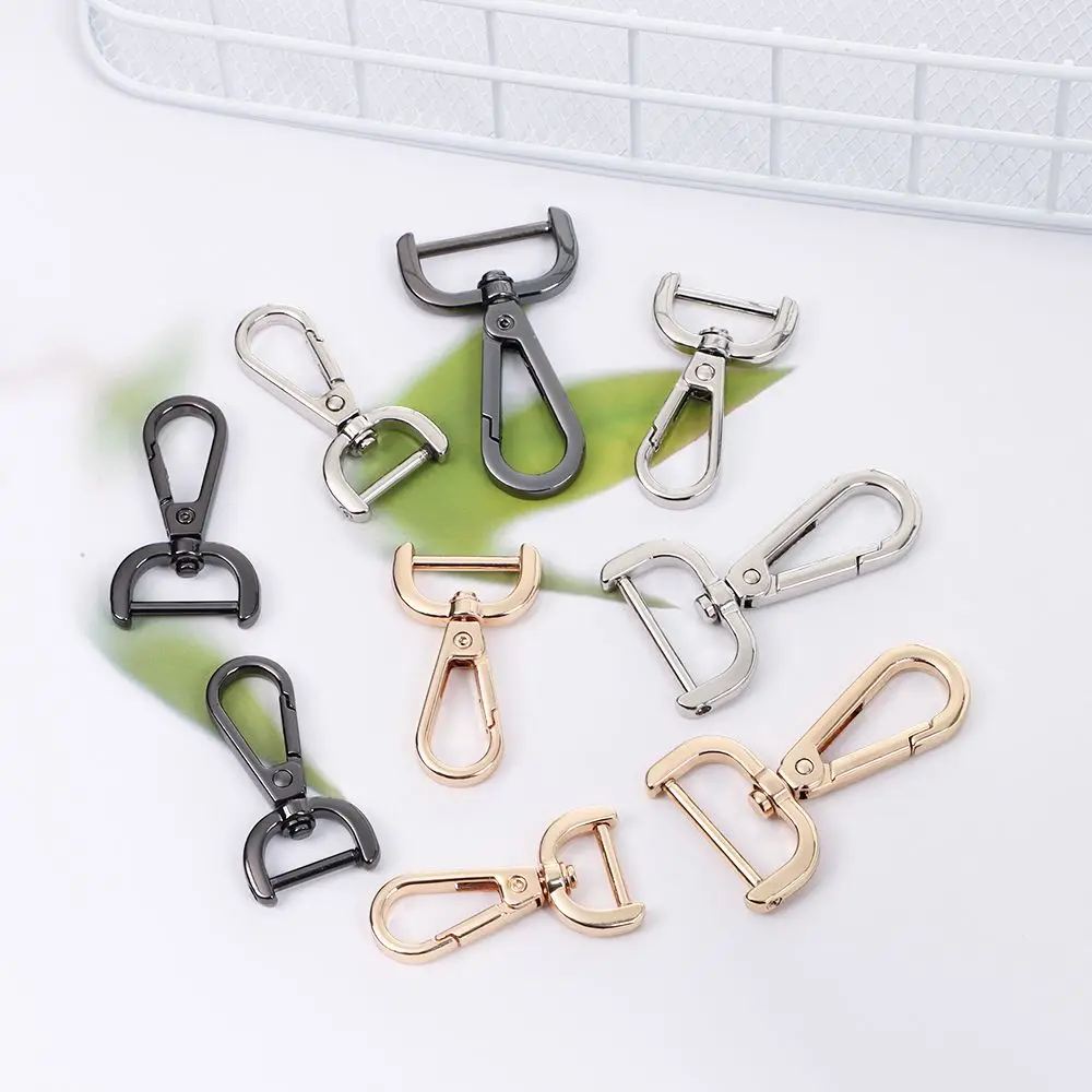 Handle Metal DIY KeyChain Split Ring Collar Carabiner Snap Bags Strap Buckles Detachable Snap Hook Screw Buckle Lobster Clasp