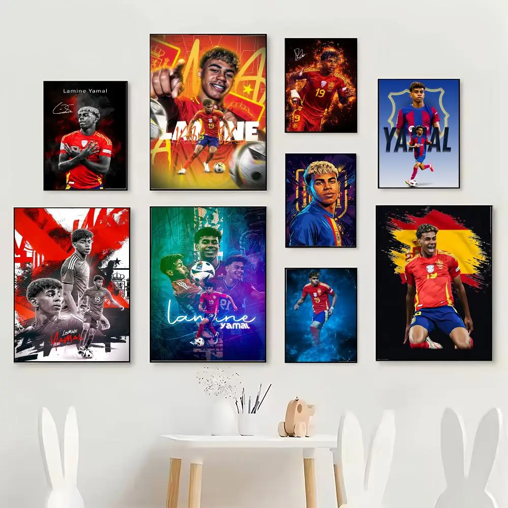 Football L-Lamine Sports Y-Yamal Poster Wall decals—stylish home decor for living rooms and bedrooms