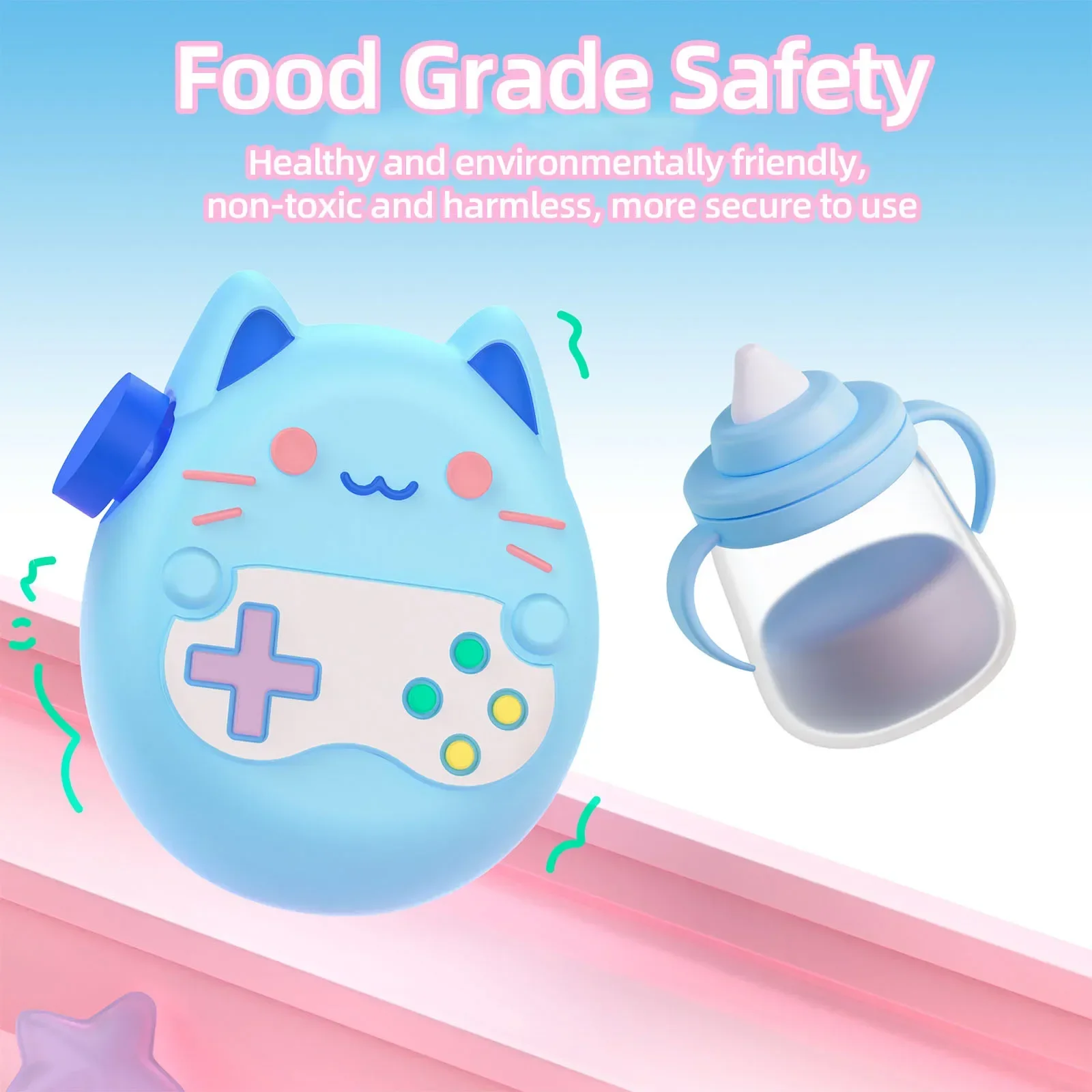 Custodia per Tamagotchi Paradise Custodia protettiva in silicone morbido liquido Antiscivolo Custodia in pelle carina Accessori per console di gioco anticaduta