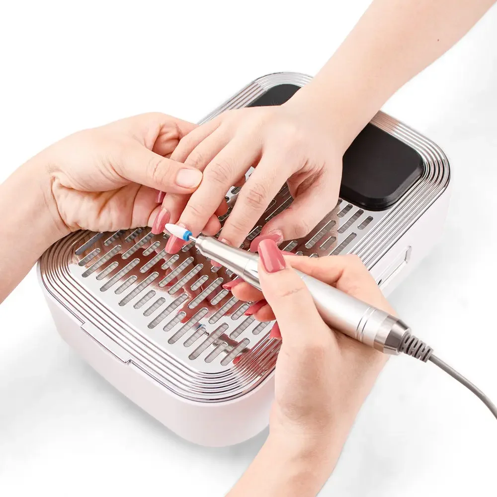 

Rechargable Big Suction Manicure Extractor 80W Nail Vacuum Cleaner Professional Aspirator for Nails 2 in 1 Polish Dust Cleaner