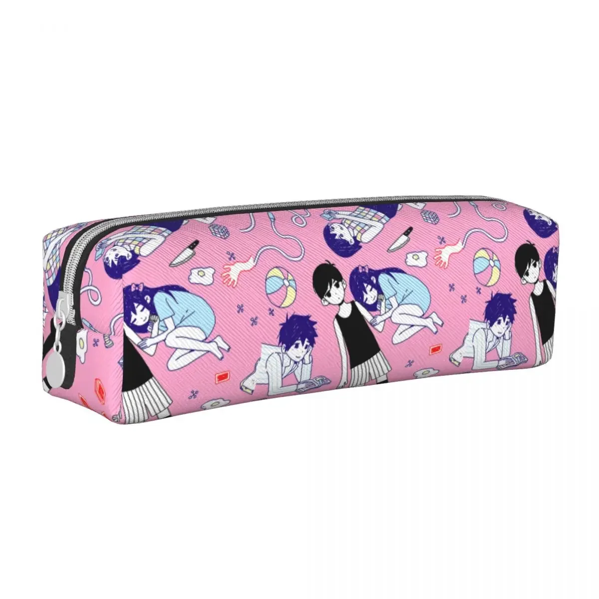 New Sunny Basil Aubrey Pencil Case Omori Game Pencil Pouch Pen Box Kids Large Storage Pencil Bags Office Gift Stationery