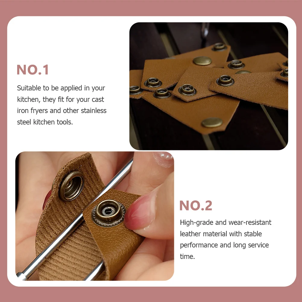 

4Pcs Pan Handle Covers Anti-Skid Thicken Protective Kitchen Accessories for Cast Iron and Stainless Steel Cookware