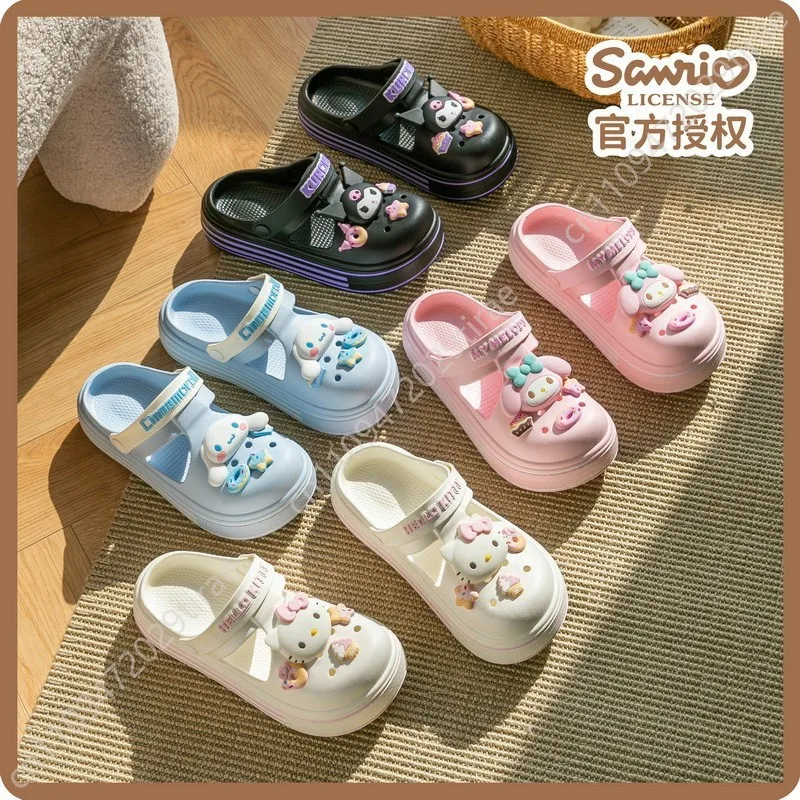 Sanrio Slippers Home Slippers Hello Kitty Kuromi My Melody Cinnamoroll Pompompurin Men Women Beach Pool Sandals Summer Slipper view 3