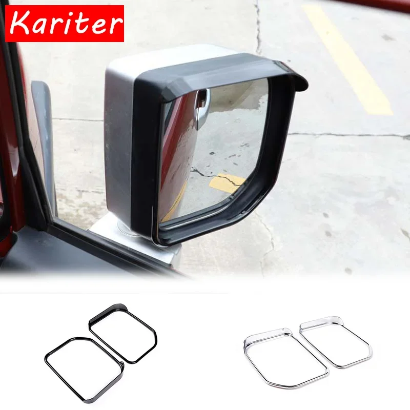 

2Pcs for Toyota FJ Cruiser 2007-2021 Car Rearview Mirror Rain Shield Rain Eyebrow Rain Cover Chrome Black Auto Accessories