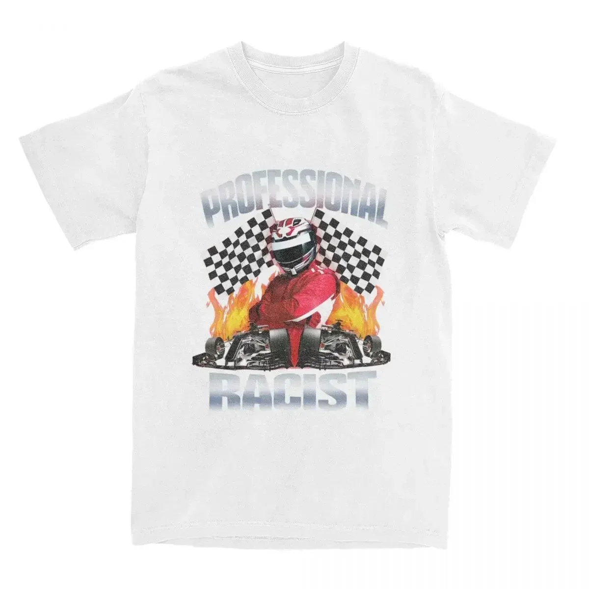 Professional Certified Racist Racing Meme T-Shirt Unisex Cotton Clothing Harajuku O-neck Short Sleeve Women's Retro Style Short image 2