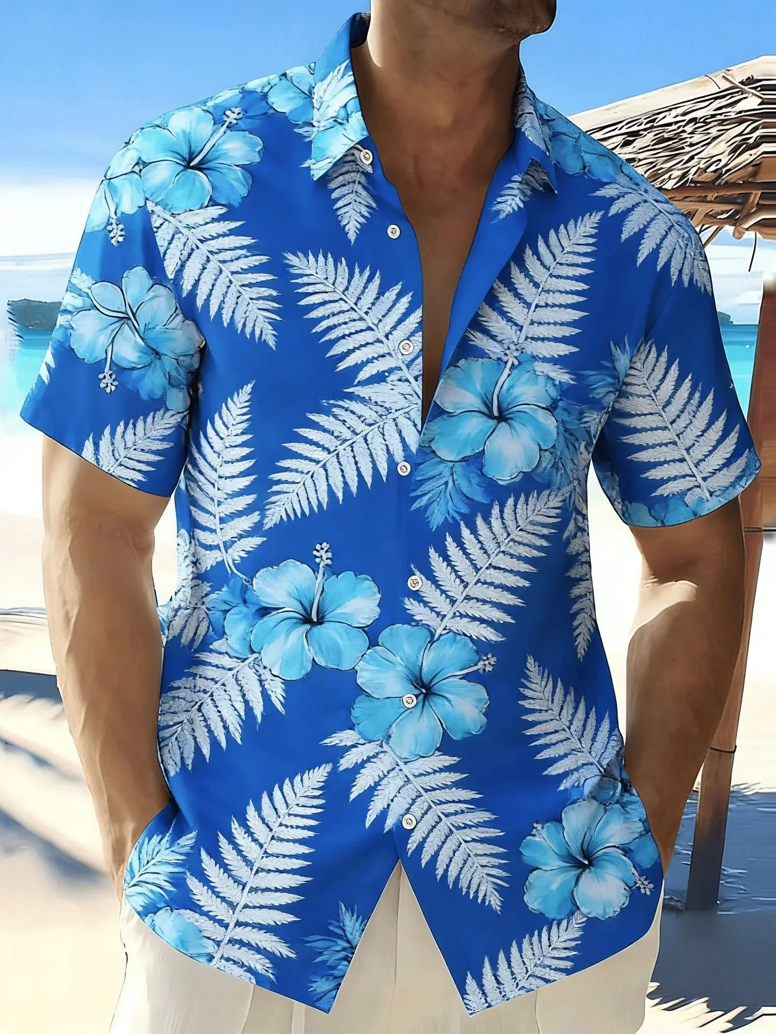 

Men's Large Size 3D Printed Hawaiian Shirt Short Sleeve Fashion Urban Style Polyester Fabric Standard Fit Daily Wear Summer