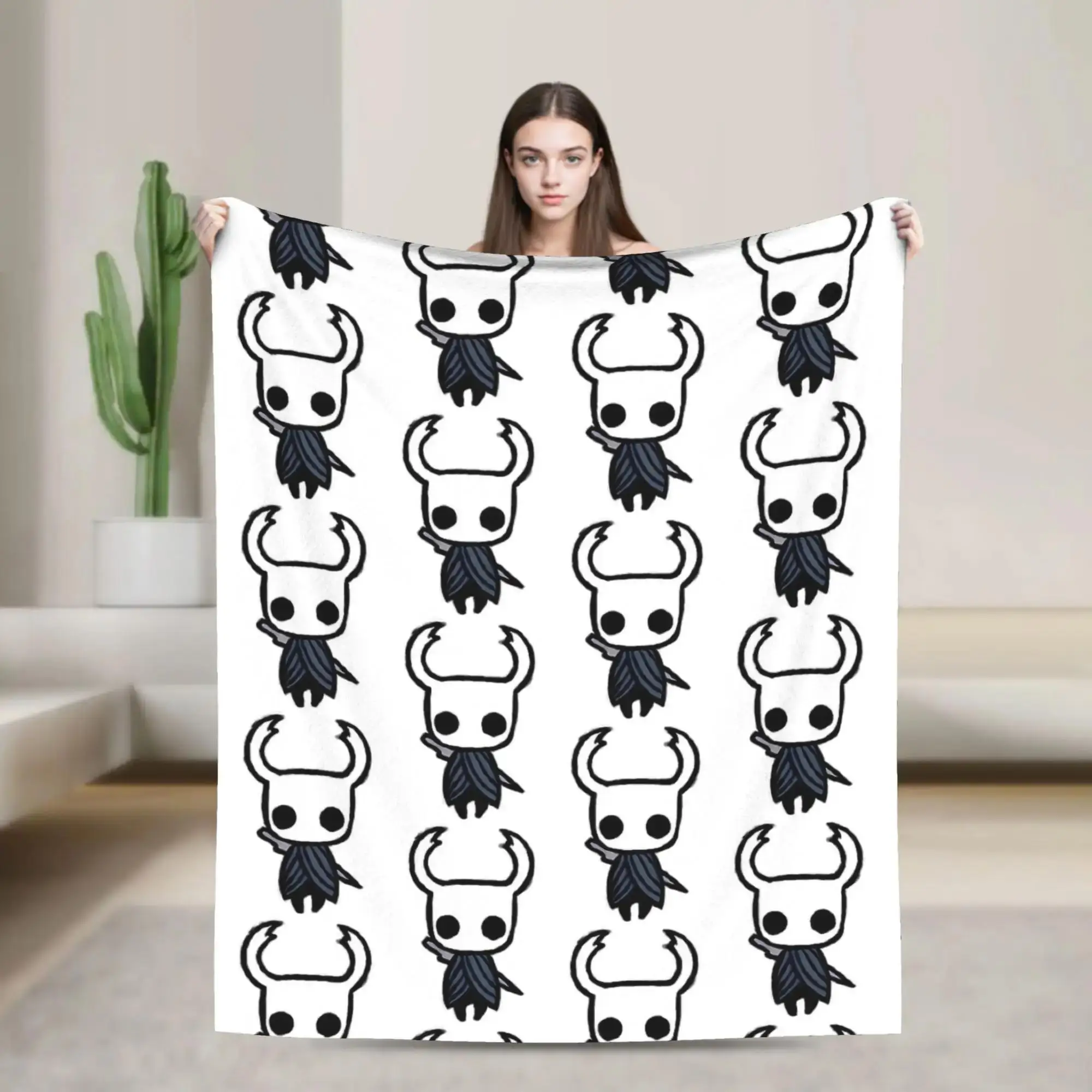 

Фланелевое одеяло Hollow Knight, мягкое зимнее постельное белье, плед для спальни, дивана, эстетичное покрывало для мальчиков и девочек