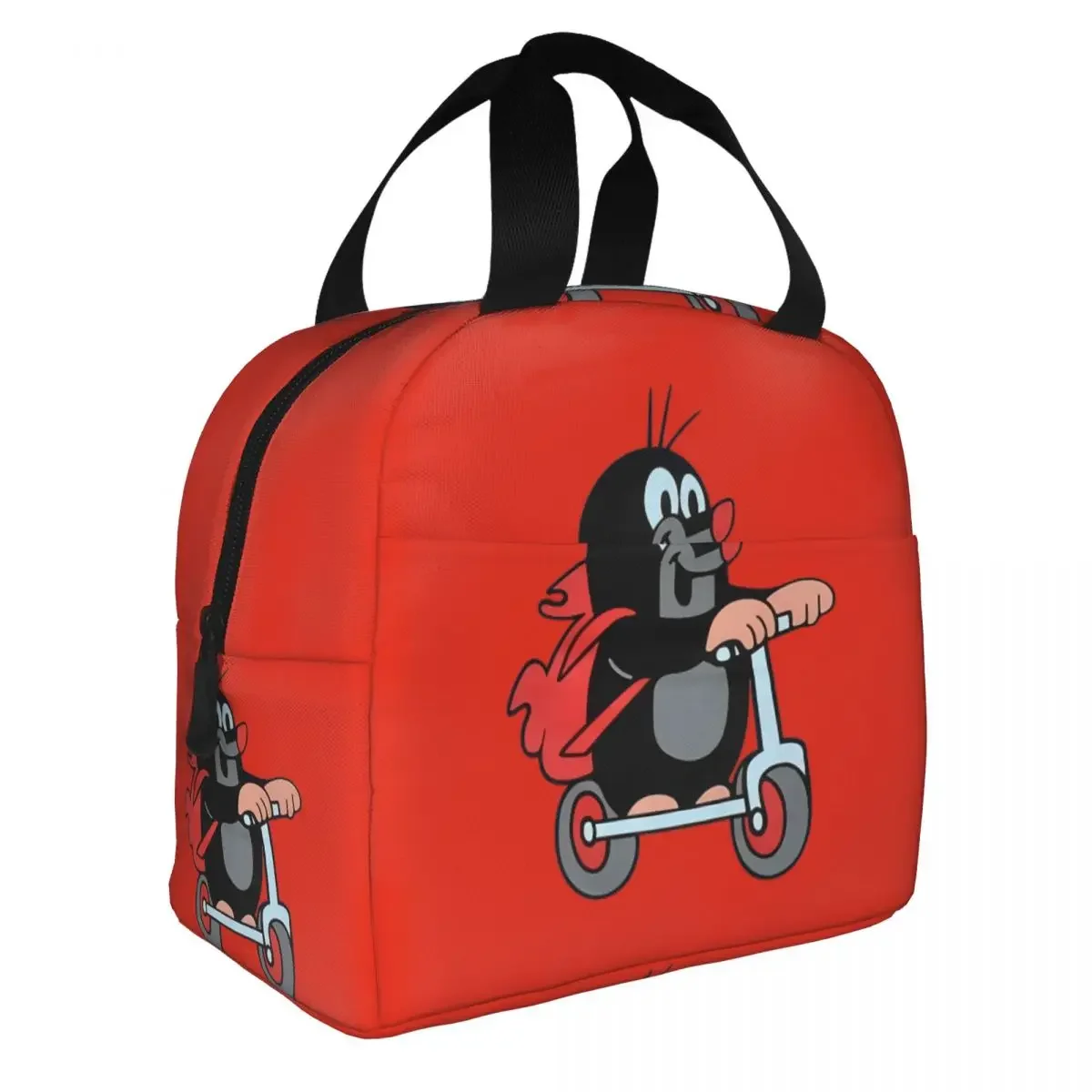 The Little Mole Bike Insulated Lunch Bag Cooler Bag Lunch Container Cartoon Friends Together Tote Lunch Box Food Bag College