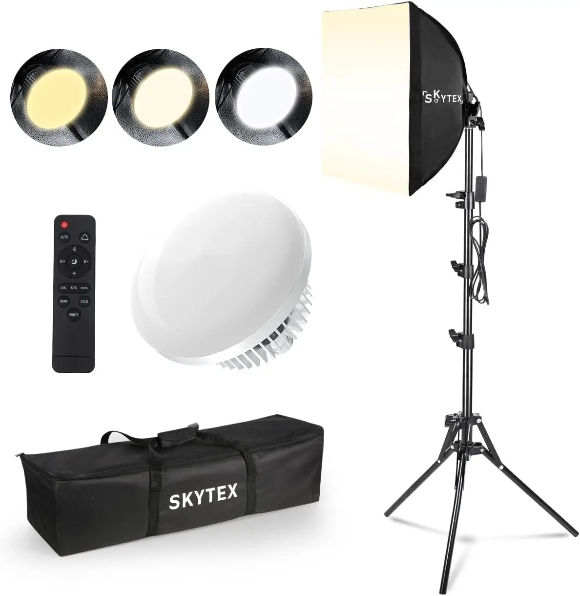 

16x16in Softbox Kit (1-2Pack), 135W 2700-6400K LED Continuous Light for Photography & Video Studio