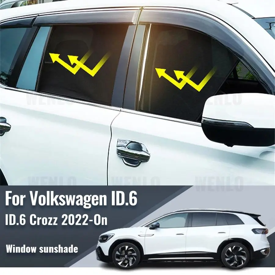 

For Volkswagen VW ID.6 ID6 2021 2022 2023 2024 Car Sunshade Shield Front Rear Windshield Curtain Side Baby Window Sun Shade