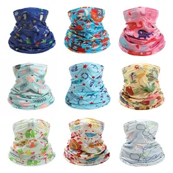 Parasol Glace Soie Élastique Enfants Tête Visage Cou Guêtre Tube Magique De Style De Bande Dessinée Antipoussière Bandana Cyclisme En Plein Air Accessoires