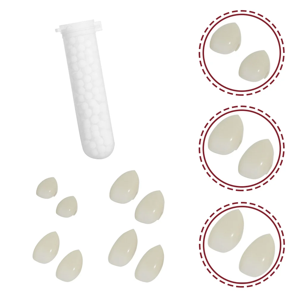 1 zestaw sztucznych zębów wampira z żywicy, rekwizyty na Halloween, przebranie na imprezę, dekoracyjne zęby