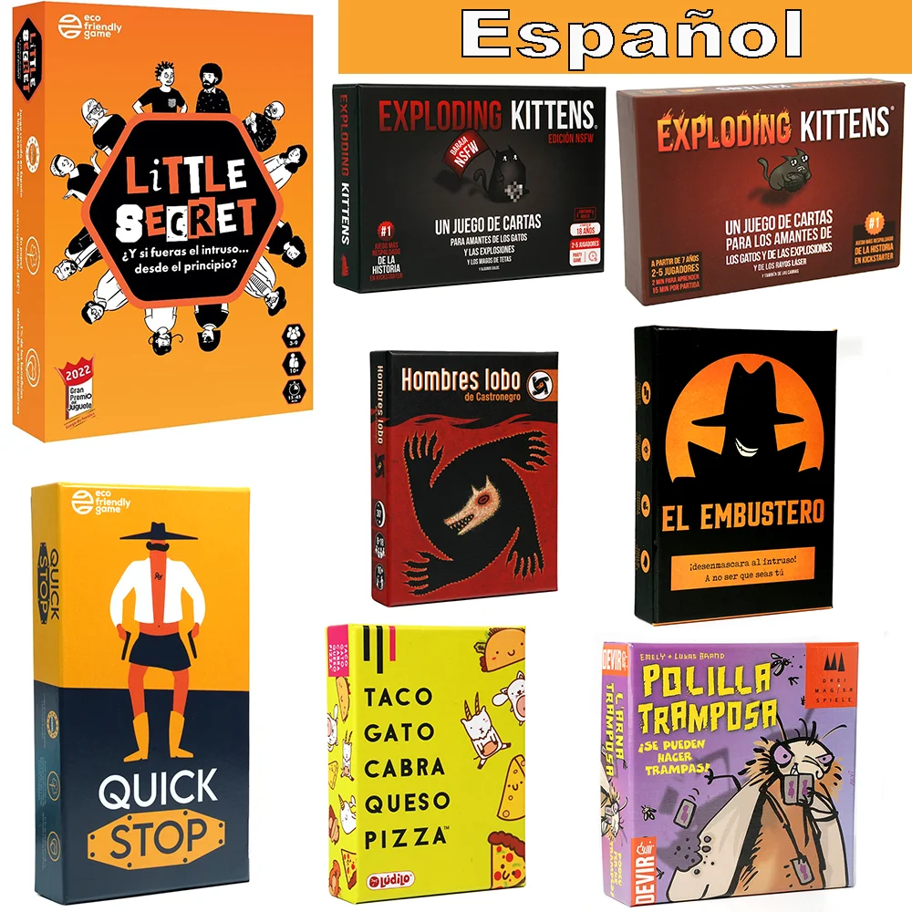 Versión en español Taco Gato Cabra Queso Pizza Juegos De Mesa Juegos De Mesa Niños 8 Años Juego De Mesa 8 Años O Más