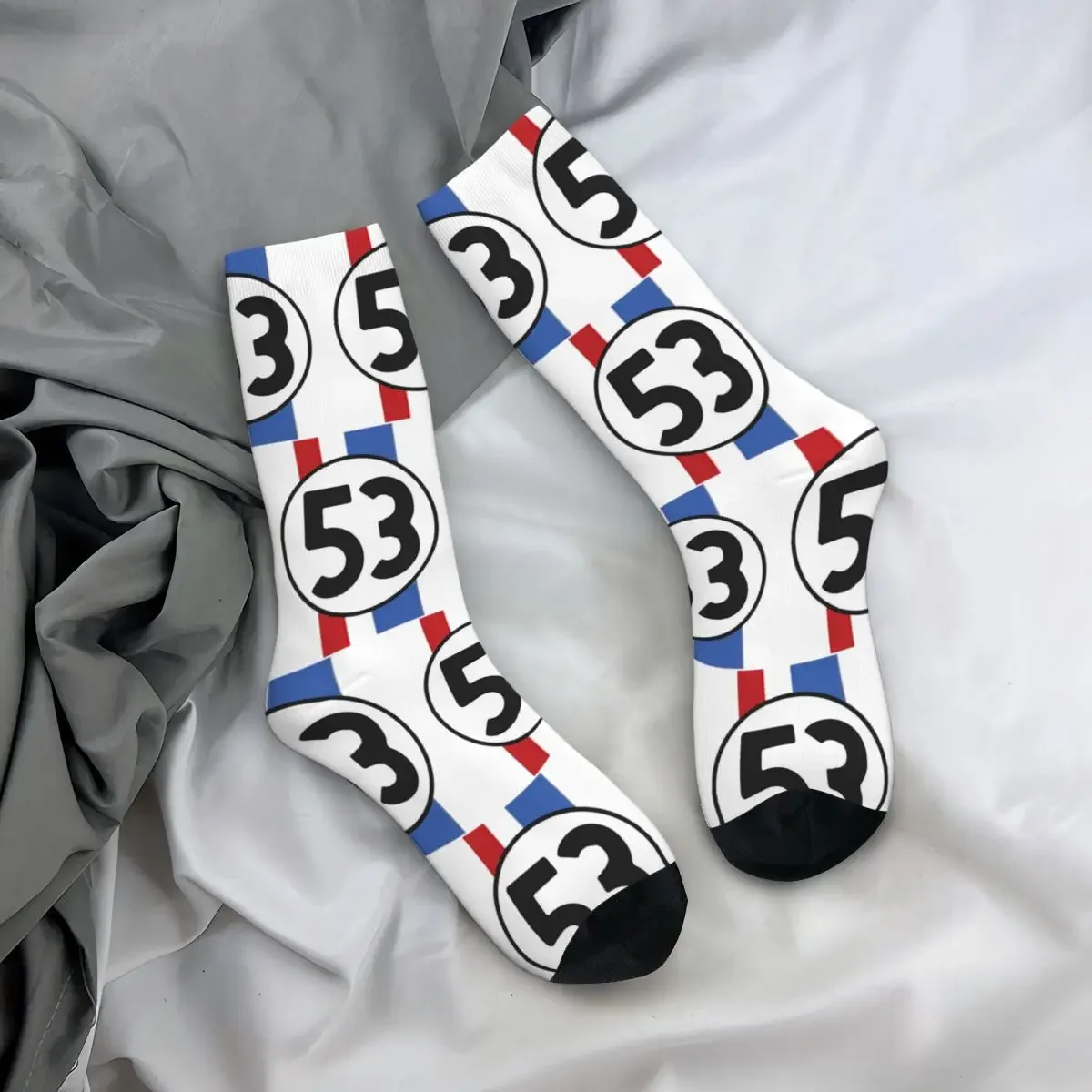 

All Seasons Crew Stockings Herbie Stripes 53 Socks Crazy Hip Hop Long Socks for Men Women Valentine's Day Gifts