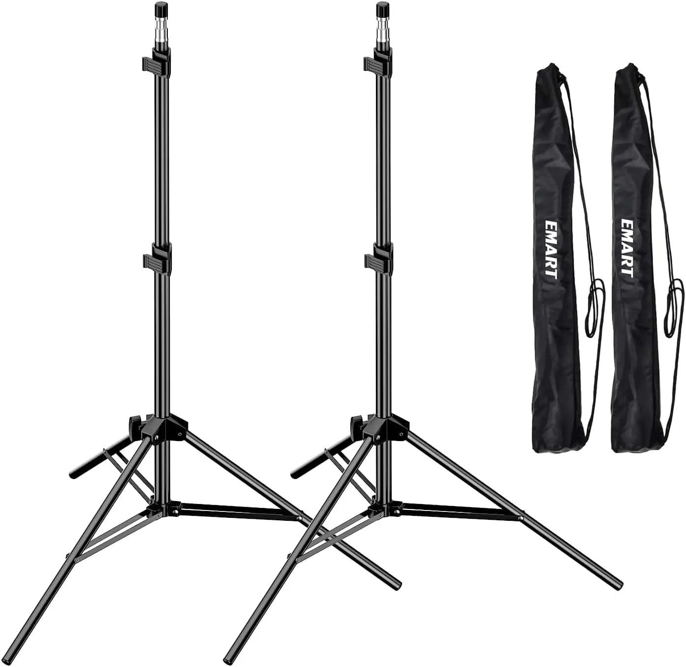 

7 Ft Light Stand for Photography, Portable Photo Video Tripod Stand, 2 Pack Lighting Stand with Carry Case for Speedligh