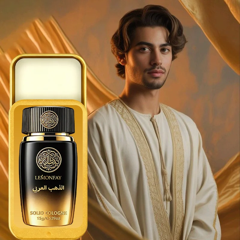 Tragbares Arabisches Festparfüm für Männer, Orientalisch-Holziges Aroma, Langanhaltender Festparfüm-Balsam für den Körper – Detail 6