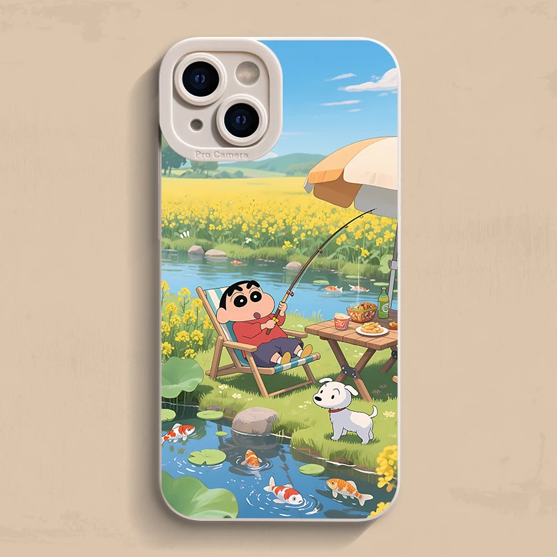 

Summer day Cute Shin-chan Pattern Case For Samsung Galaxy S25 S24 S23 S22 S21Plus FE Ultra A55 A35 A56 A34 A54 A53 A52 A16 Cover