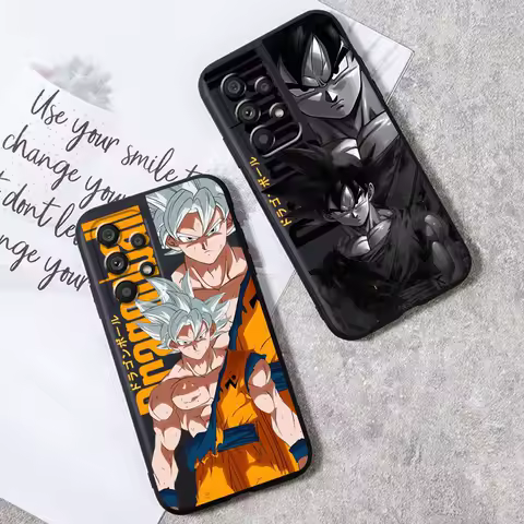 D-Dragon Ball Goku Cute Art For Samsung A53 A52 A33 A32 A51 A71 A21S A13 A73 A55 A22 A23 A35 A72 A54 A12 5G Black Cover