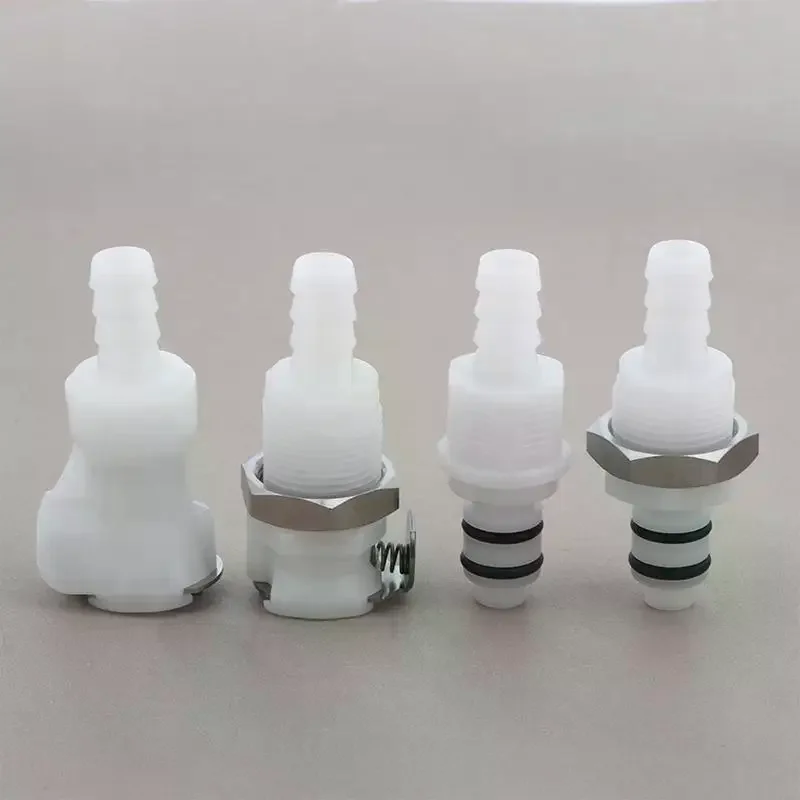 1/4 5/16 3/8 Quick Shut-Off Male Female Hose Barb Valved Disconnect Fitting Coupling Hose Joint Tube Connector Quick Coupler