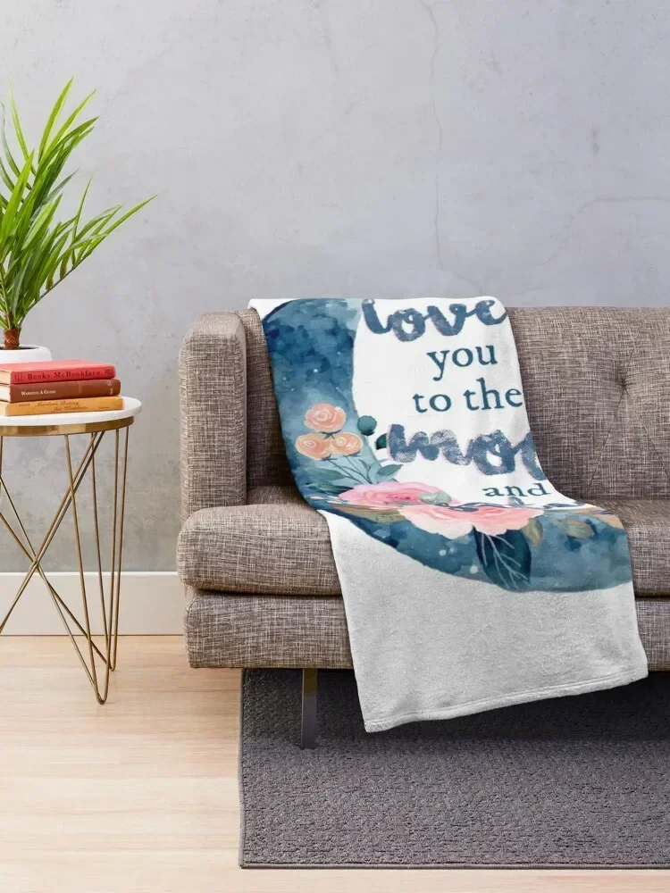 love you to the moon and saturn seven Throw Blanket Flannel Soft Blankets