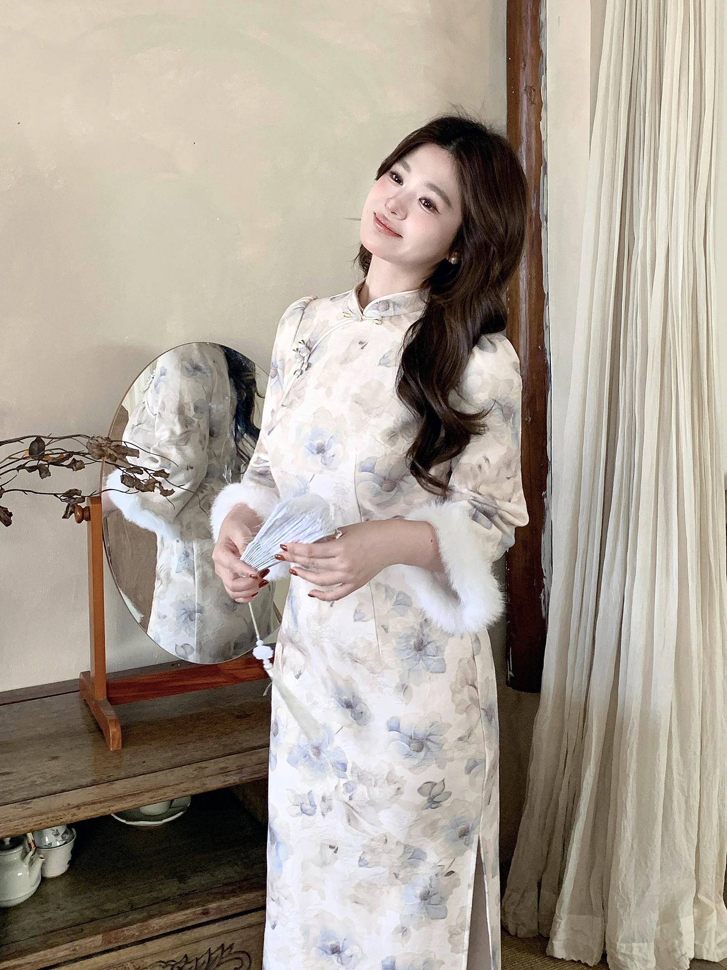 

Ele New Chinese Sle Vintage Reformed Dr для женщин больших размеров, нежная изысканная цветочная вышивка Nationa...