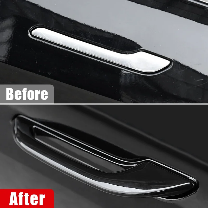 Car Antifreeze Door Handle Cover For Tesla Model 3 Y 2017 - 2021 2022 2023 2024 Door Handle Sticker Modification Accessories