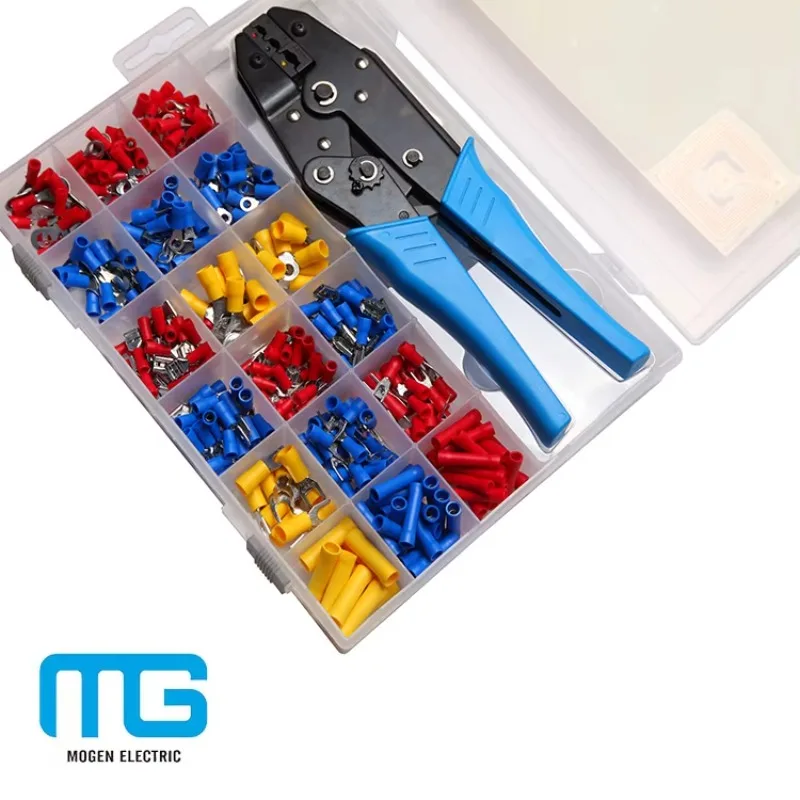 450 PCS Cable Termination Kit Insulated Terminal Kit With Crimp Tool Terminals Set
