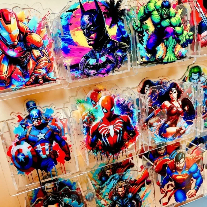 Cartoon Anime DC Marvel Deadpool Acrylic Pen Holder Handmade Pen Box Desktop Storage Box Student Learning Supplies Wholesale