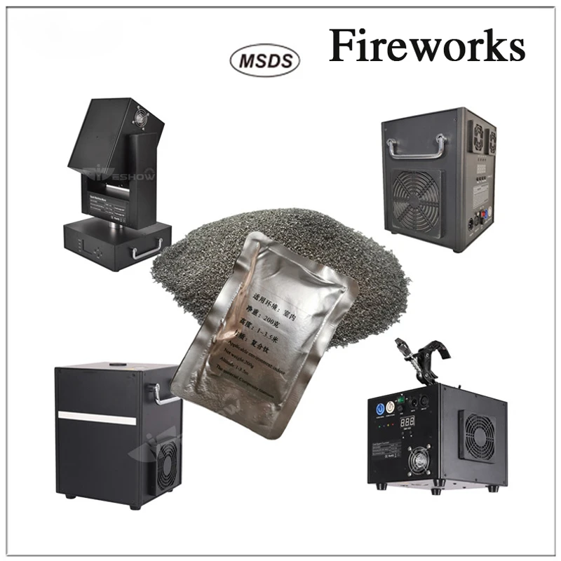 0 Ti Powder 5 пакетов Ti Powder для металлических расходных материалов Cold Spark для фонтана Cold Spark Fireworks Sparkular Machine MSDS 200 г