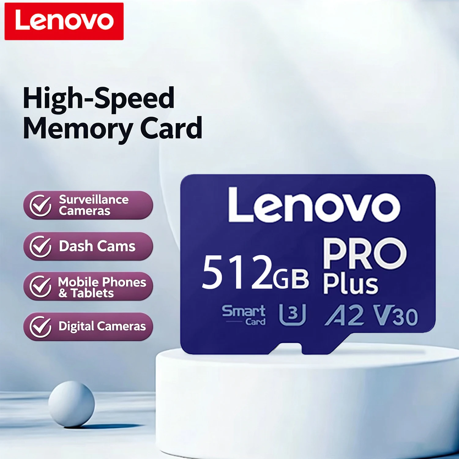Lenovo Smart SD Card U3 V30 Memory Card High speed Micro SD Card 512GB 128GB 64GB Mini SD Card For Phone Camera DJI Drone