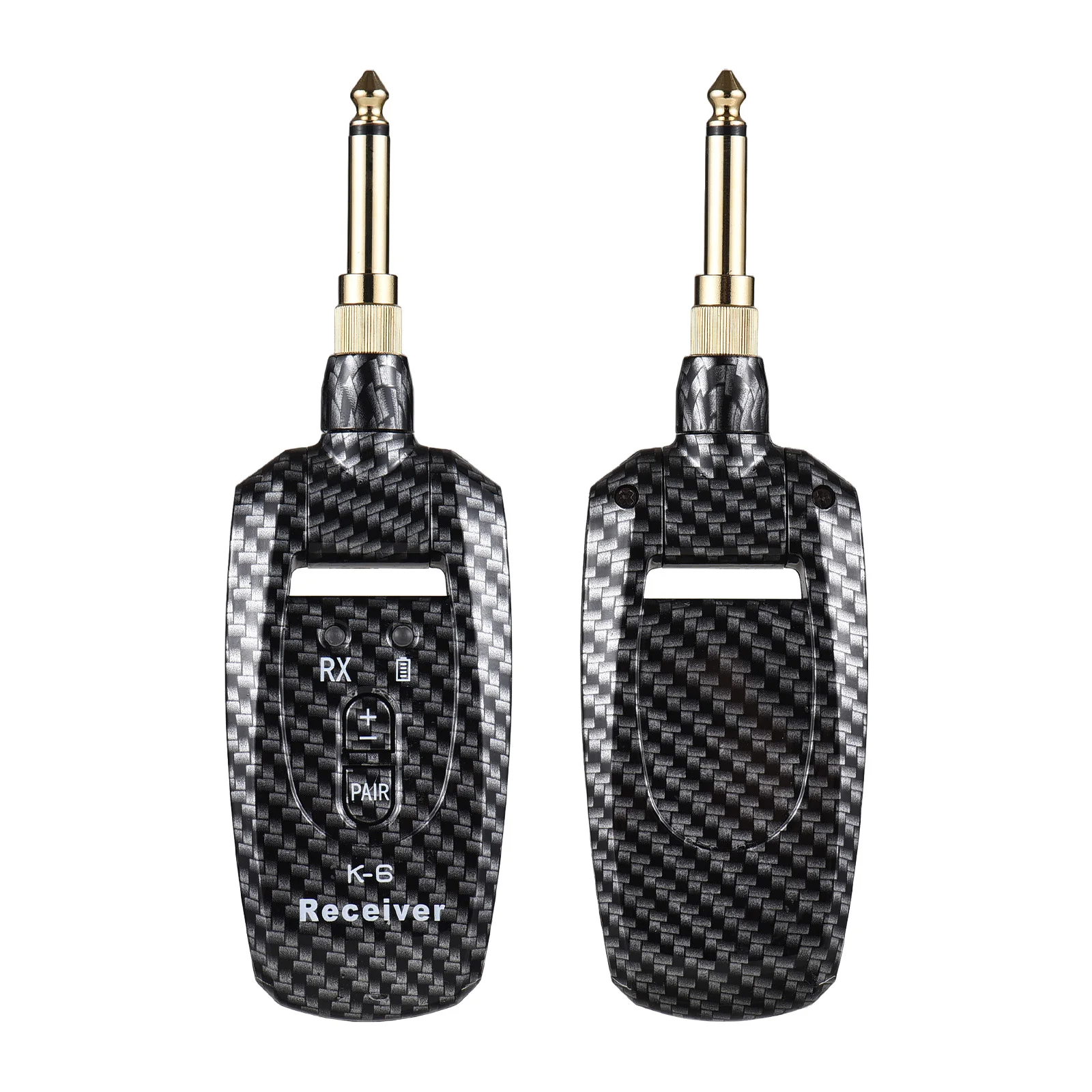 

2.4G Portable UHF Guitar Transmitter Receiver Set for Electric Guitar Bass Electric Real-time Transmission with 2 6.35mm Adapter