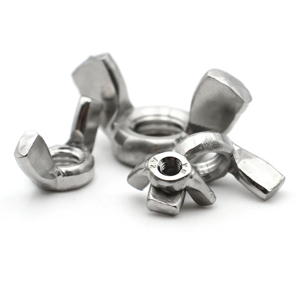 2-20PCS 304 Stainless Steel & Galvanized Wing Nuts DIN315 M3-M12