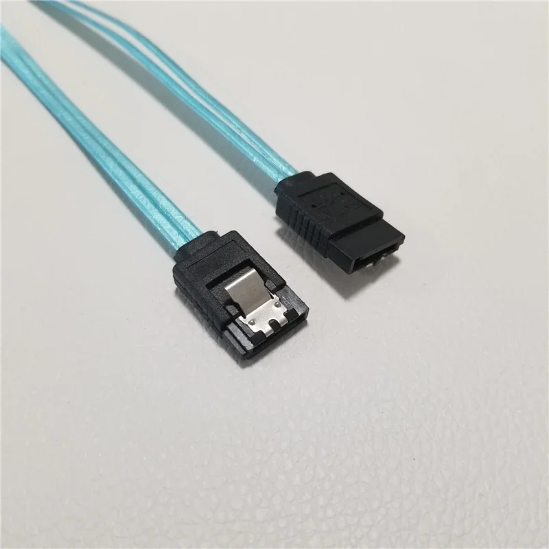 Ultra Short 20cm 7pin SATA 3.0 Female to F/F HDD Hard Drive Data Cable Dual Channel Shielding Blue 6Gbps