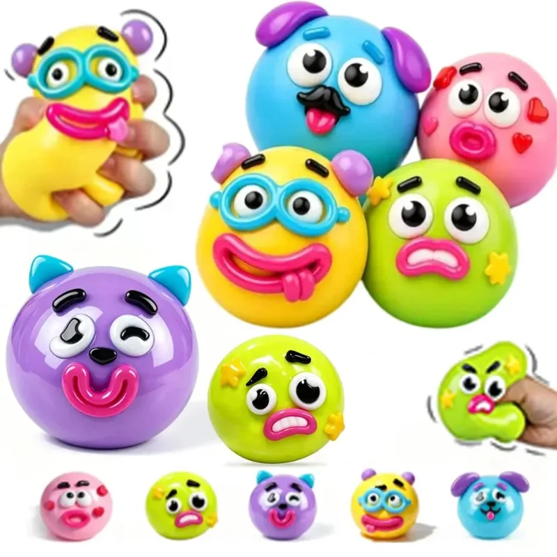 NOUVEAU 2026 - Smushers Squishy, Jouet Squishy Curiosities Dog Face Swap, Jouet à presser mignon, doux et malléable à remontée lente, Cadeau amusant pour adultes