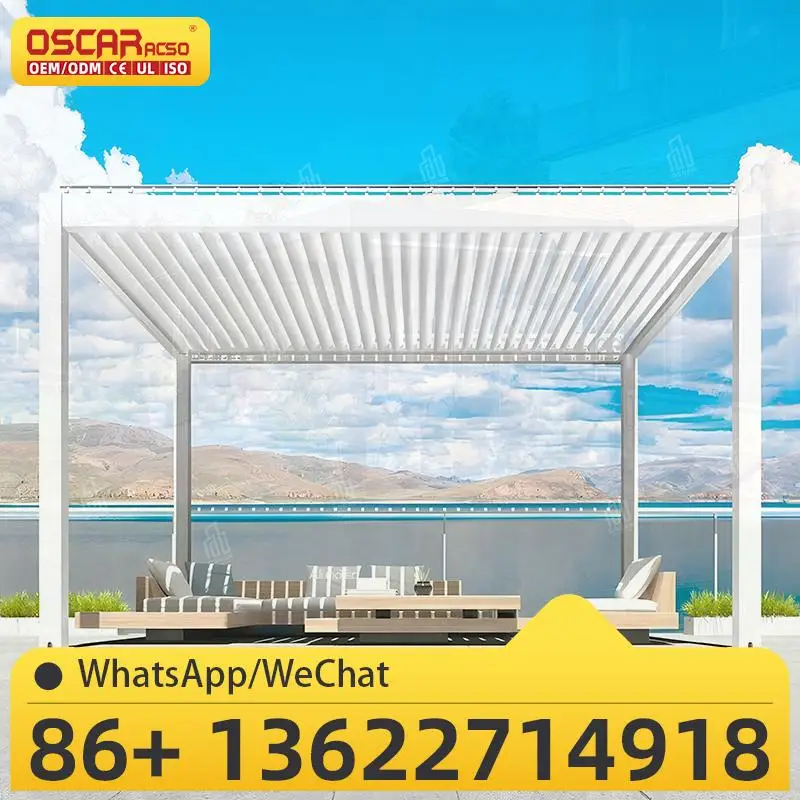 

3x4 Luxury Outdoor Aluminum Patio Roof With Louvers Motorised Garden Gazebo Pergola For UK Gardens Backyards Decks pergola