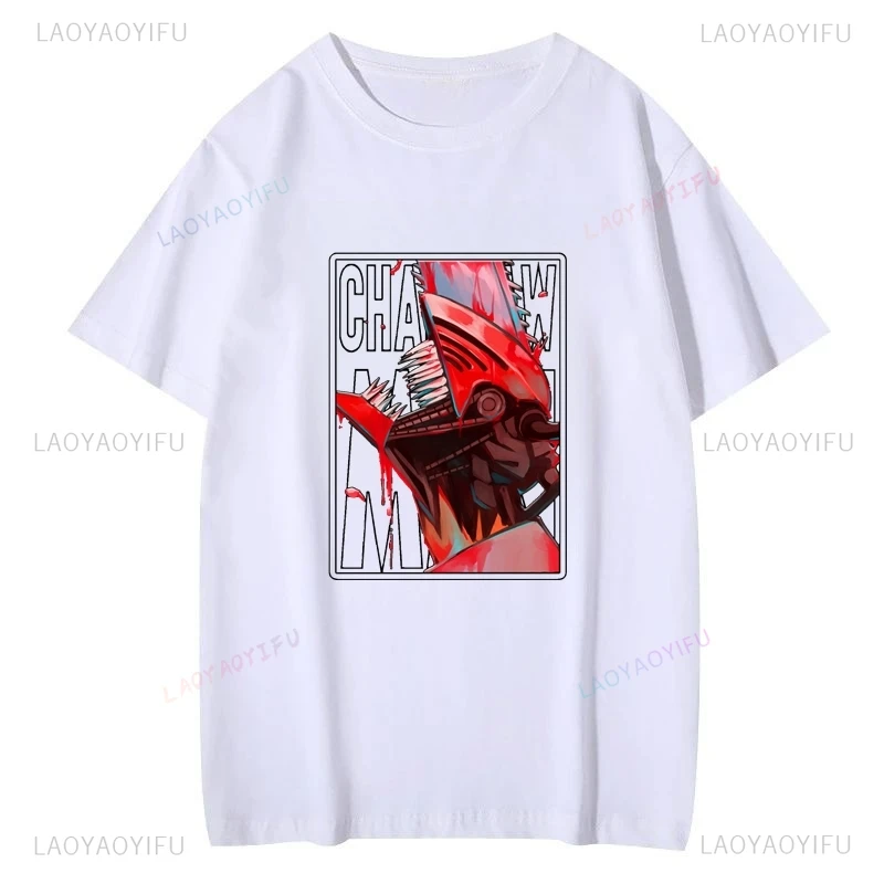 

Anime Clothing - Chainsaw Man Latest Printed Shirt, Harajuku Style Street Wear, Unisex Fashion Casual Cotton T-shirt