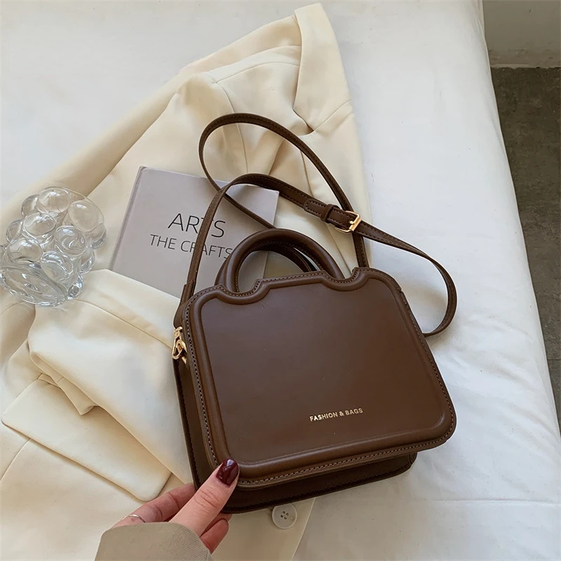 2023 Women\'s Fashion Korean Handbag Female Retro Trend Solid Color Shoulder Messenger Bag Ladies Casual Small Square Bag