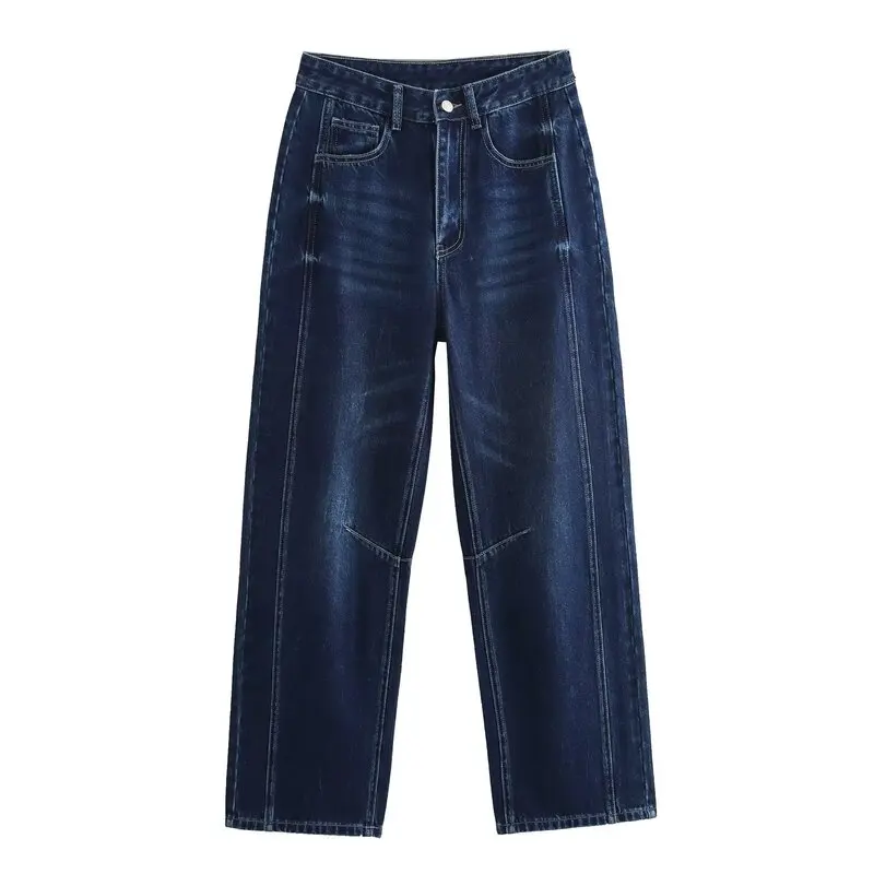 Losse Casual Denim Jeans Dames Mid-Taille Ballon Sle Nieuwe Herfst 2024 Faion Dames Premium Quali Lange Broek