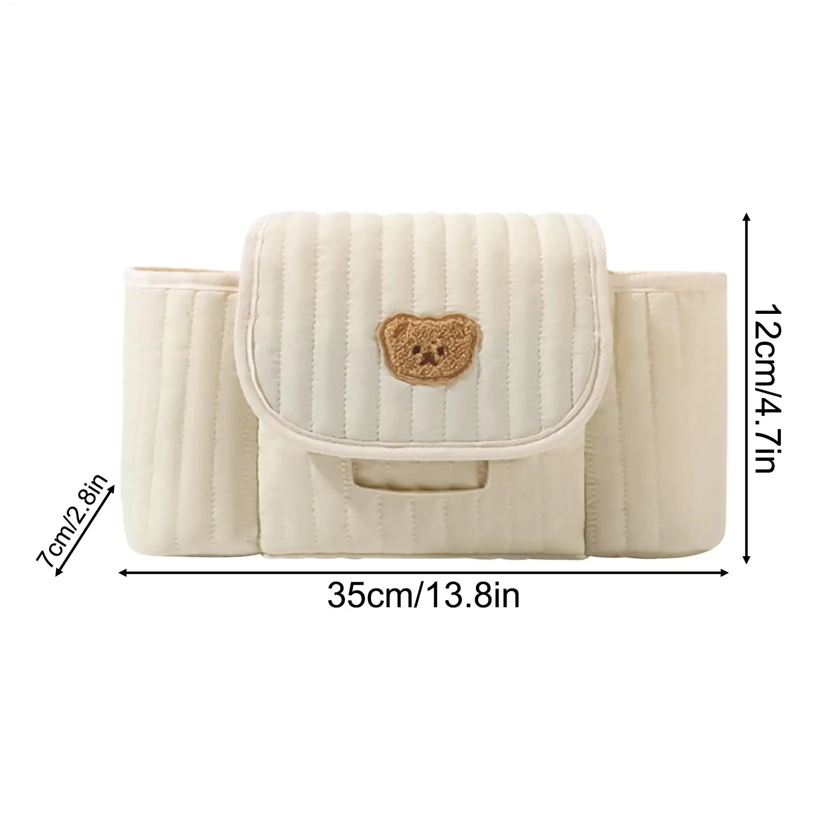 Stroller Organizer Bag Storage Bag With Tissue Opening Wipes Dispenser With Adjustable Strap For Diaper Cup Toy Phone Bottle 6