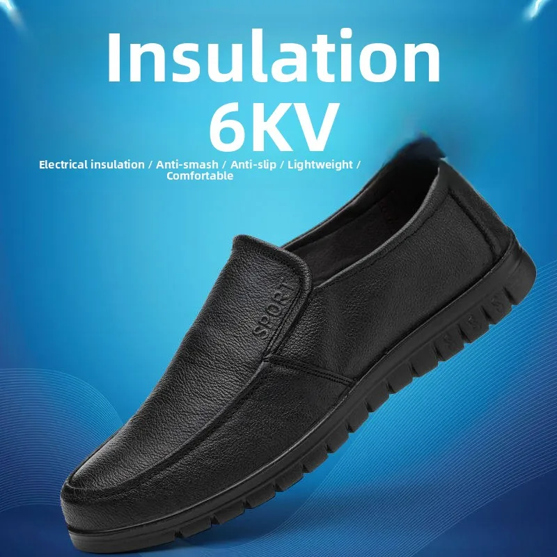

Men's Electrician Shoes Insulated Safety Footwear 6KV Labor Protection Breathable Lightweight Anti-Odor Slip-Resistant Bottom
