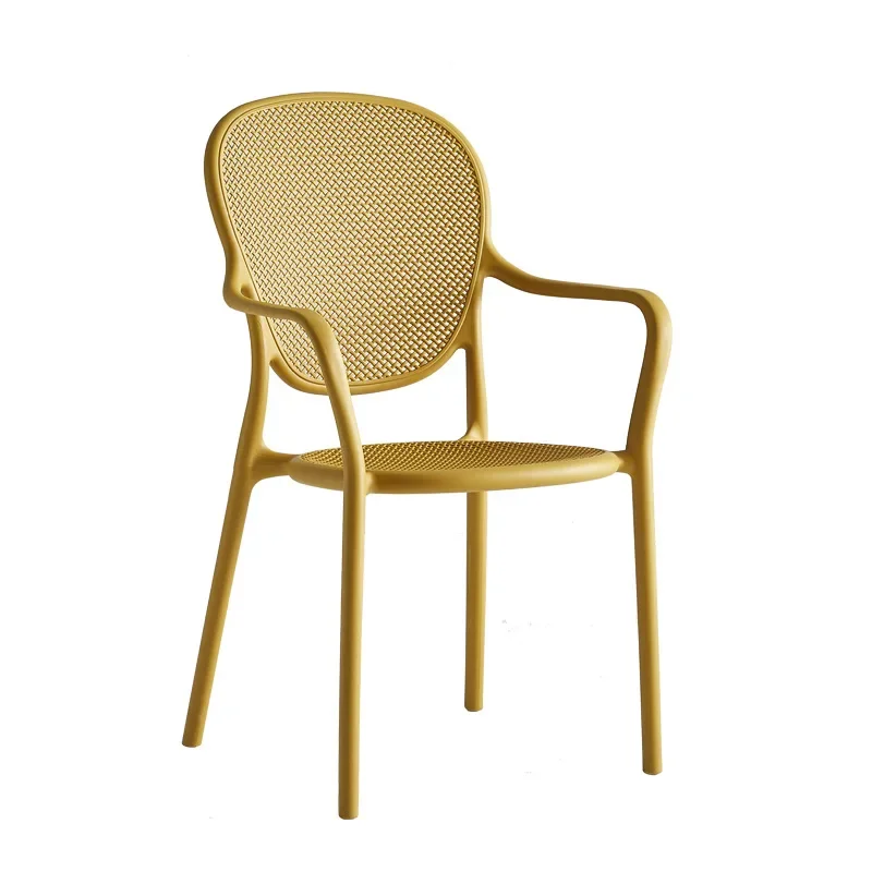 

Modern minimalist with armrest back Home dining chair Nordic plastic stool Minimalist thickened leisure chair Outdoor