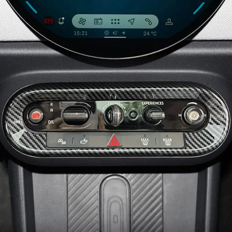 Car Center Gear Engine Power Knob Control Panel Frame Trim For BMW MINI Cooper E/SE J01 U25 Countryman 2024 2025 F65 F66 F67 J05