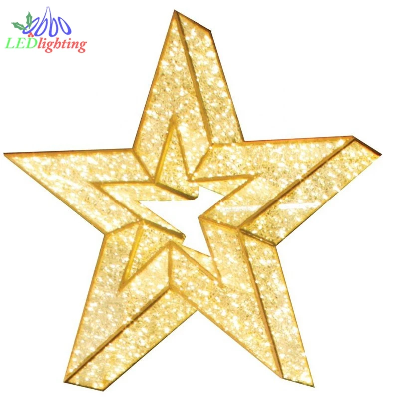 

Custom. High Quality Outdoor Decoration Hanging Exploding Led 3d Star Lights Motif