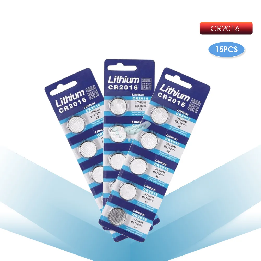 Kpay 15 قطعة CR2016 زر بطاريات CR2016 BR2016 DL2016 عملة خلية بطارية ليثيوم 3V CR 2016 ووتش الإلكترونية