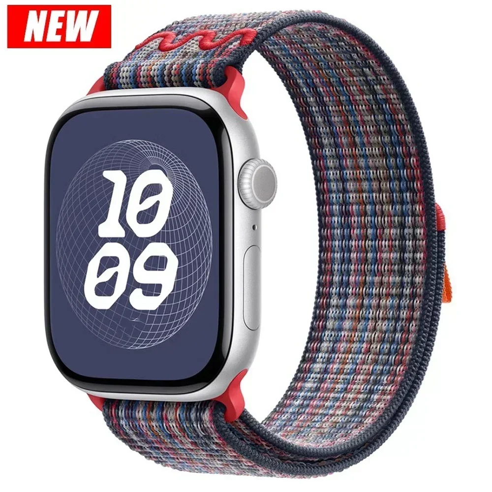 Armbänder für Apple Watch Band 45 mm 46 mm 42 mm 49 mm 44 mm für Nike Nylon Sport Loop Armband Correa iWatch 10 9 8 7 6 5 4 SE Ultra 2 – Detail 14