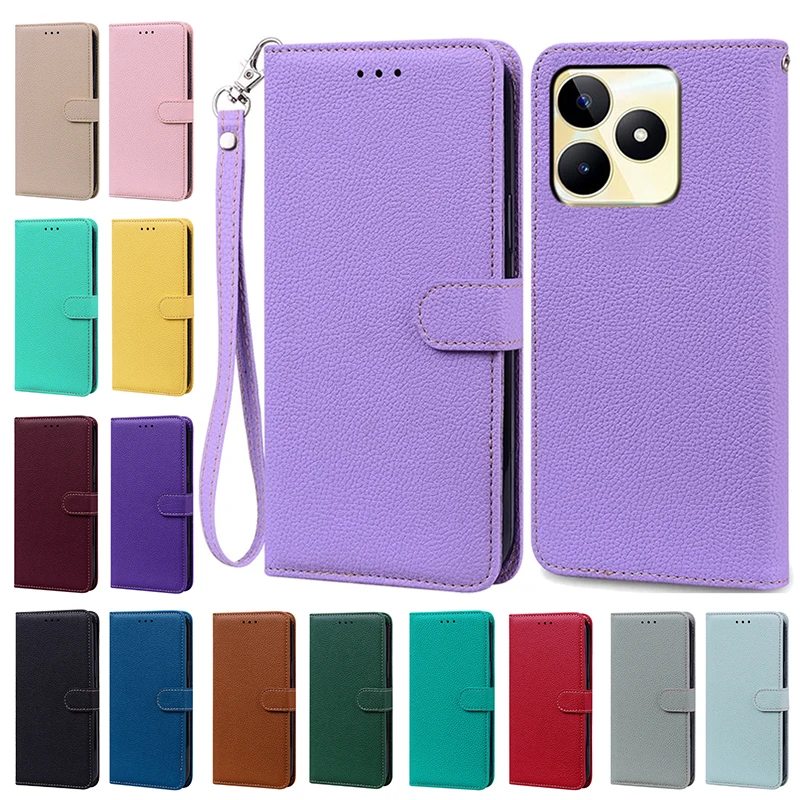 

6.74" For Realme C53 4G Case Fashion Leather Wallet Flip Case Cover For OPPO Realme C53 RMX3760 C 53 Narzo N53 Fundas Bags Coque