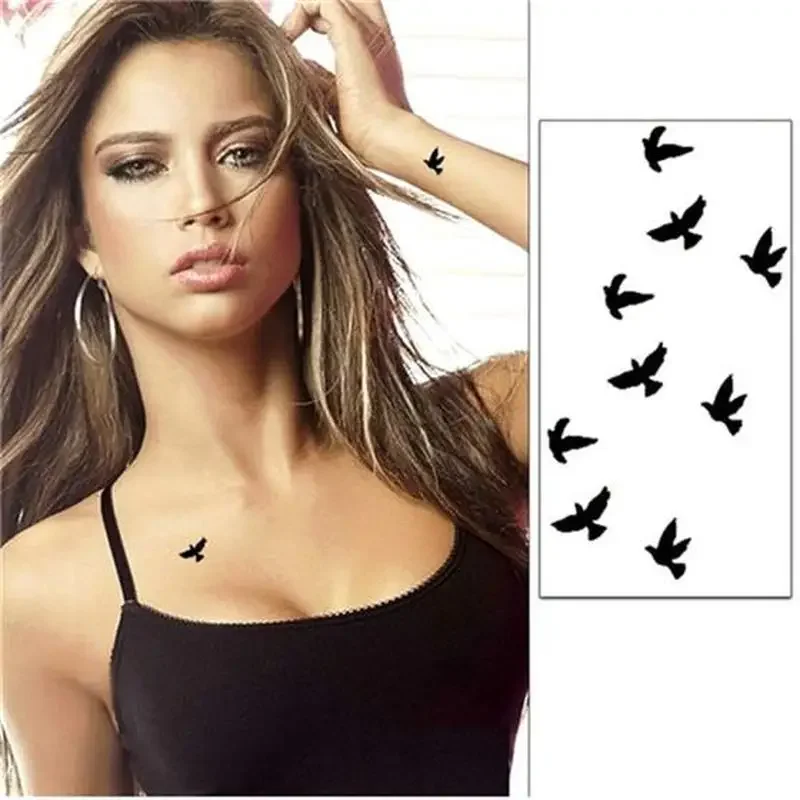 Tattoo   Bird Design Waterproof  Sticker