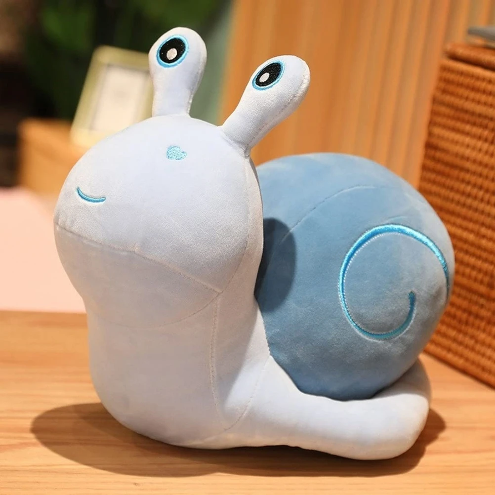 ZK50 Cute Cartoon Snail Plush Toy Stuffed Fluffy Doll Throw Pillow Tabletop Car Ornaments Home Decoration Kids Birthday Gift